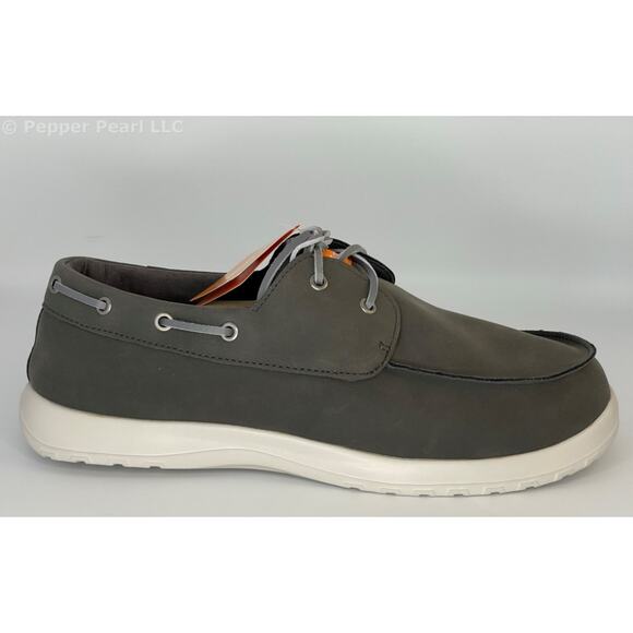 Deck Shoe Cruise Oiled Nubuck EVA Charcoal Men's Size 10 Soft Science Boat Beach - Picture 6 of 11